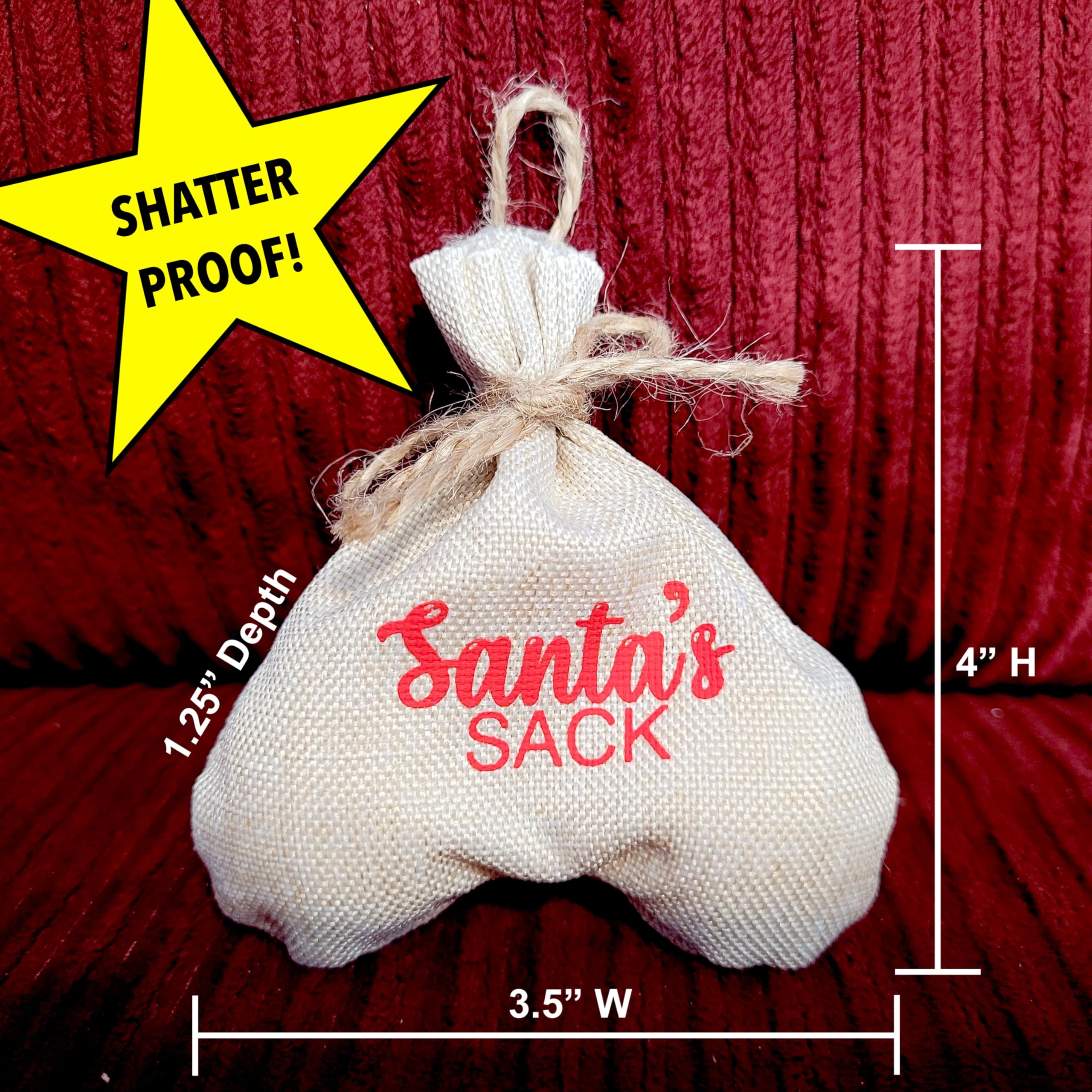 Amazon.co.jp: Santa's Sack 面白いクリスマスオーナメント – ホワイト
